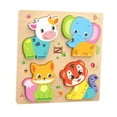 thumbnail image 2 of Rompecabezas para bebés, formas de colores brillantes y vibrantes, juego de desarrollo para educación preescolar Animal, 2 of 9