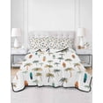 thumbnail image 3 of Palm Trees Twin XL Size Down Alternative Comforter, Lightweight Comforter Quilt Bedding Set with Pillow Shams Summer Botanical Tropical Plants Kayaks All Seasons Bed Comforter Duvet Insert 68"x98", 3 of 7
