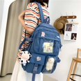 thumbnail image 4 of LHSHID Kawaii Backpack With cute plush pendant and Kawaii pins,Backpack Cute Kawaii Backpack for School, 4 of 6