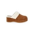 thumbnail image 2 of Time and Tru Women's Faux Shearling Wedge Clogs, 2 of 6
