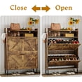 thumbnail image 6 of FANRAL Shoe Cabinet with 2 Flip Drawers Narrow Shoe Storage Cabinet Organizer Wooden Freestanding Rack Hidden Slim Storage for Entryway,Hallway,Living Room,Bedroom, 6 of 9