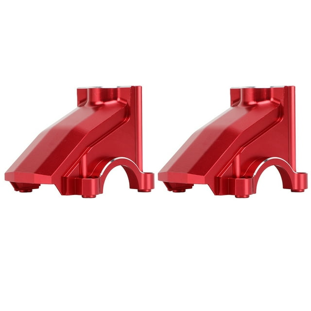 2 piezas de carcasa de caja de cambios de repuesto para coche RC TRAXXAS 1/5 RC, cubierta de diferencial delantera y trasera universal de aleación de aluminio, color rojo