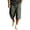 BUV47-Army Green, variant on Lumtrix Mens Cargo Shorts Cropped Below Knee Shorts 3/4 Loose Fit Lightweight Drawstring Baggy Capri Pants Sweatpants Pockets Wine S