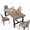 Gray 1600, variant on 63-Inch Rectangular Dining Table for 4-6 People, Heavy Duty Kitchen Table with 2" x 2" Metal Legs, T-Shaped Steel Bar