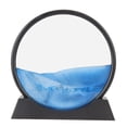 thumbnail image 2 of Cuadro artístico de arena móvil de 12 pulgadas, redondo, giratorio 360 grados, 3D, con movimiento líquido, paisaje de arena de aguas profundas, arenas movedizas, decoración, azul, 2 of 15
