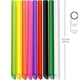 thumbnail image 3 of Reusable Straws Travel, Clear Straws Plastic, 10.5 in Hard Plastic, 10 Pc Bright tones, Plastic Reusable Straw, Drinking Straws, Big Straws for Smoothies, Boba Compatible, 3 of 7
