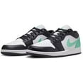 thumbnail image 3 of Men's Jordan 1 Low White/Black-Green Glow (553558 131) - 9, 3 of 4