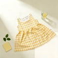 thumbnail image 2 of Mnyotv Lace Plaid Skirt Dresses for Girls Kids Summer Clothes Casual Sleeveless A-Line Dress Toddler Outfits Size 4-5Y, 2 of 4