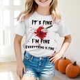thumbnail image 2 of CAUYDY Toddler Boy Girls Halloween Shirt Pumpkin Ghost Tops Kids Outfits Short Sleeve Tshirt(A01-Red,6-7 Y), 2 of 5