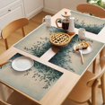 thumbnail image 5 of Teal Leaves Placemats Set of 12 Spring Botanical Vines Vintage Country Place Mats Indoor Wipeable Table Mats Washable Cloth Dining Table Placemats for Kitchen Holiday Party Home Decor 13x19 Inch, 5 of 9