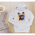 thumbnail image 5 of Watercolor Drip French Bulldog Pop Art Colorful Portrait Artwork Hoodie Unisex Merch Hoodies Dog Lover Gifts - 01009, 5 of 6