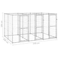 thumbnail image 4 of vidaXL Outdoor Dog Kennel Galvanised Steel 7.26 m², 4 of 4