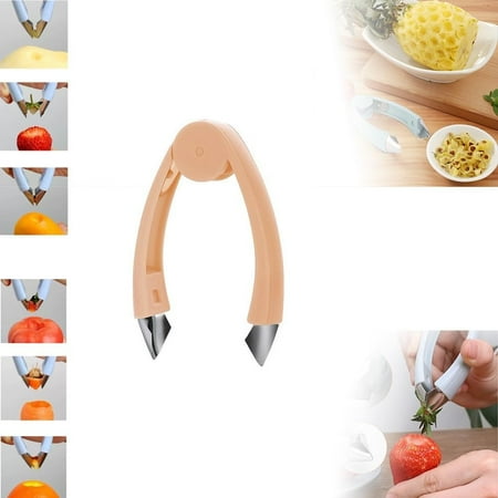 

Multifunctional Pineapple Eye Remover Tool Pineapple Cutter Pineapple Peeler Stainless Steel Pineapple Eye Remover Strawberry Stem Cutter Pineapple Tweezers Fruit Peeler Strawberry Huller (Color : Or