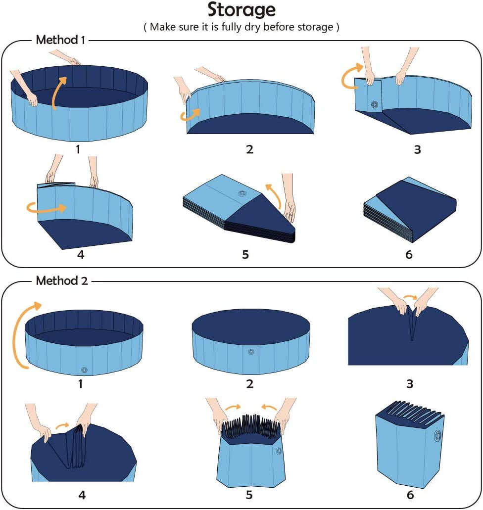 Silensys Pet Dog Pool Bath Swimming Tub Kiddie Pool, 63 x 12 inch Collapsible Foldable Portable for Dogs Cats and Kids Blue