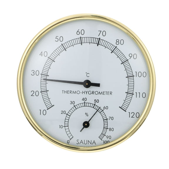 FUTUREORYY Golden ABS Square Digital Thermometer and Hygrometer for Sauna 1Pcs
