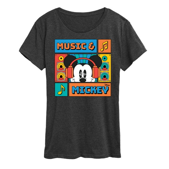 Disney - Music And Mickey - Women's Short Sleeve Graphic T-Shirt