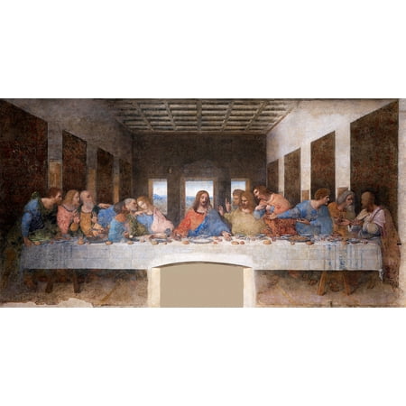 The Last Supper by Leonardo da Vinci - 12" x 18" Art Print Wall Decor