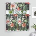 thumbnail image 2 of Pioneer Kitchen Curtains and Valance Set 36 Inch Tier Floral Print 3 Pieces Set Dining Room Small Curtain Drapes Cafe Curtains Valance for Home Decor Rod Pocket, 2 of 6