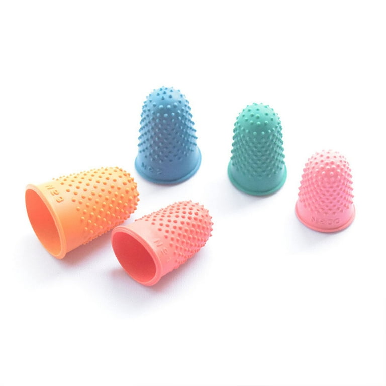  32 Pieces Rubber Finger Pads Tips Silicone Hot Finger  Protectors Thimble Finger Tips Office Cover Finger Pads