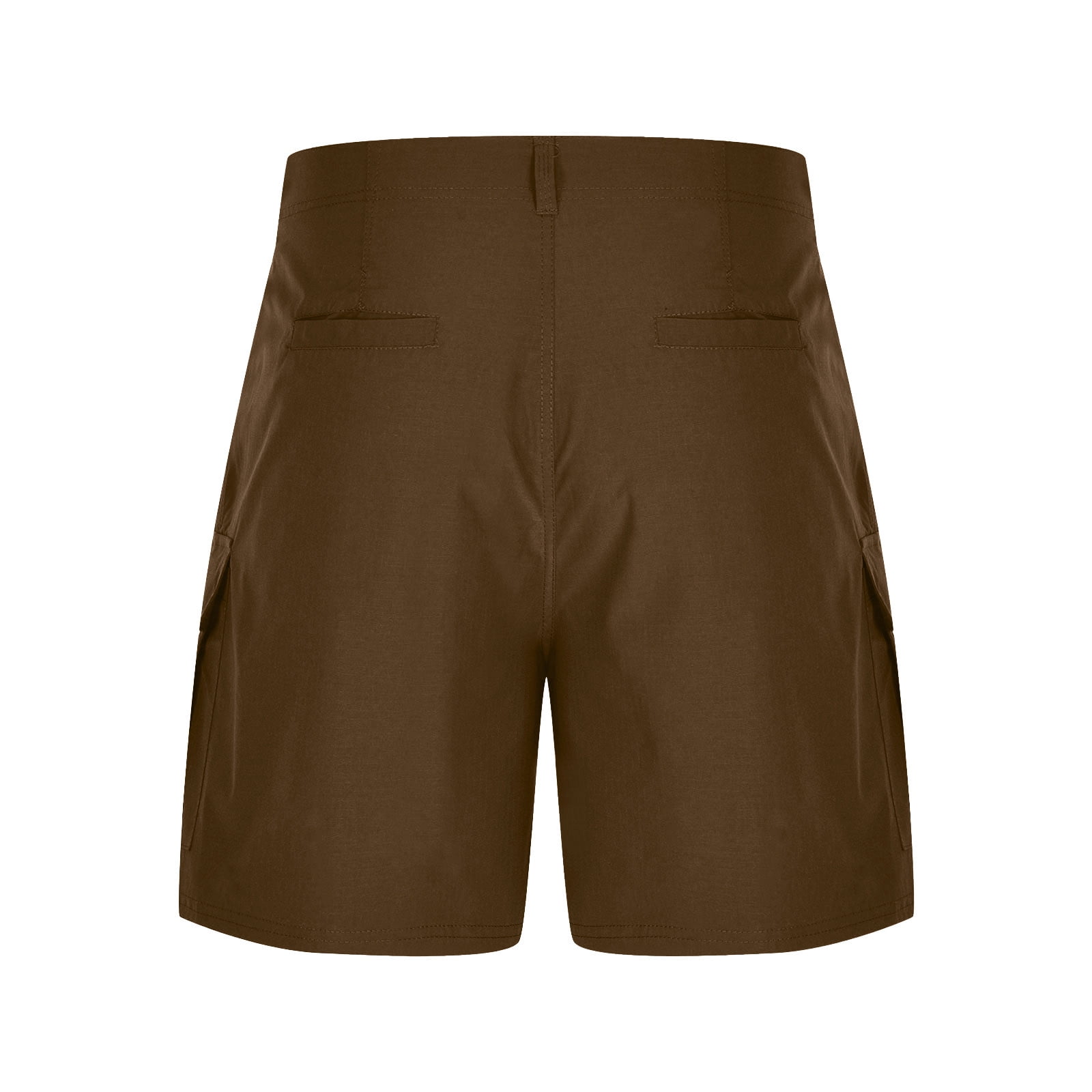 IYTR Men's Classic Cargo Stretch Short Pants Casual Solid Color Cargo Shorts Summer Outdoor Hiking Short Pants with Pockets (Coffee,XXL)