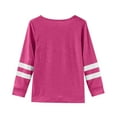 thumbnail image 4 of Hjtefg Girls' Classic Crewneck - Soft Long Sleeve Tee | Comfortable Everyday Top for Play & School,Color: Hot Pink Size: 8-9 Years, 4 of 5