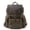 Army Green, variant on Full Grain Leather Backpack, Vintage Style Outdoor Hiking & Travel Rucksack, Large Capacity Casual Daypack with Adjustable Cotton Shoulder Straps