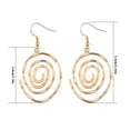 thumbnail image 6 of Lifetechs 1 Pair Women Hook Earrings Hollow Vortex Shape Smooth Polished Ear Decoration Jewelry Vacation Earrings Party Hanging Earrings Commute Dangle Earrings, 6 of 8