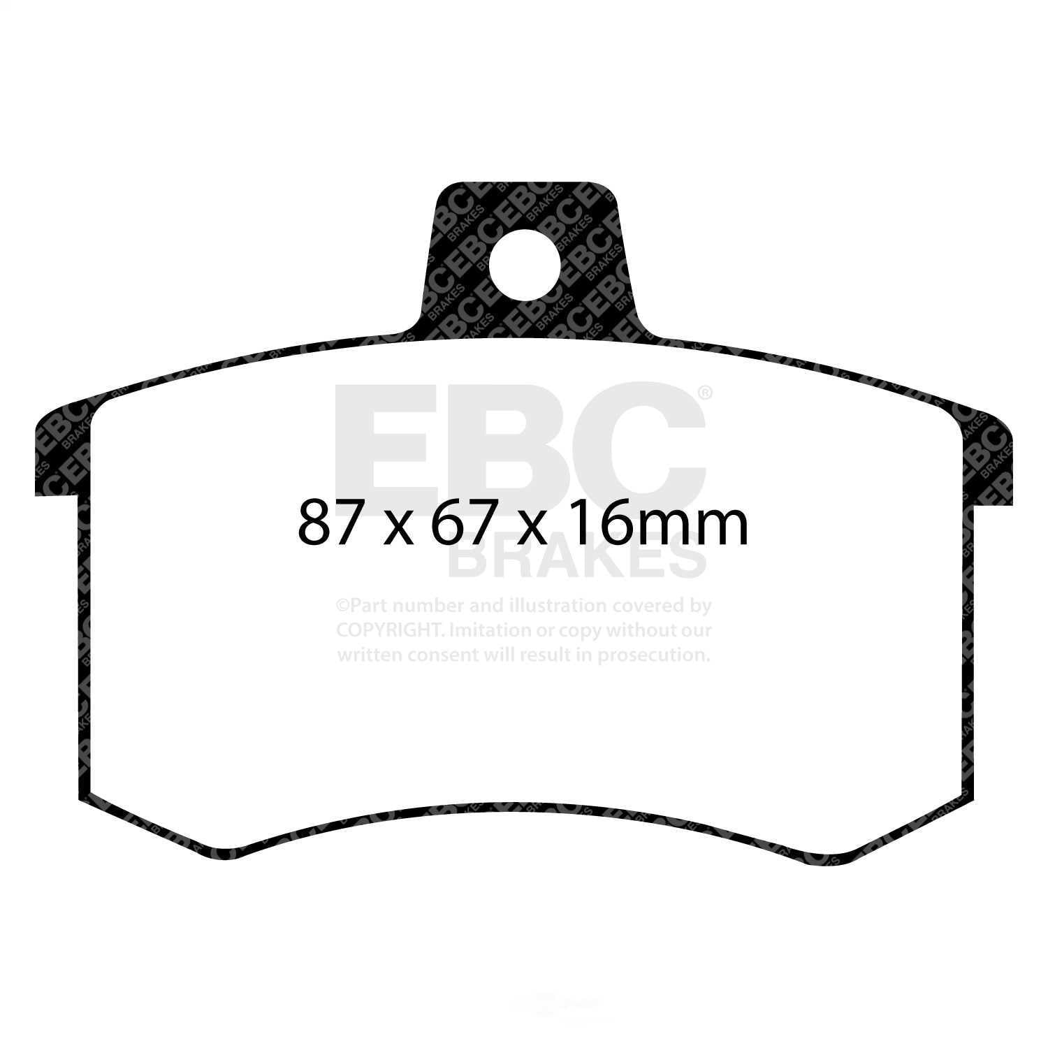 EBC Brakes Redstuff Premium Fast Street Pad For All Engine Sizes Fits select: 1996-1998 AUDI A4, 1995-1998 AUDI A6