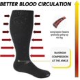 thumbnail image 2 of Plus Size Compression Socks 20-30 Mmhg For Men And Women Wide Calf Extra Largefor, 2 of 5