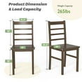 thumbnail image 2 of Gymax Dining Chair Set of 4 Modern Kitchen Wood Chairs W/ Solid Rubber Wood Structure, 2 of 8