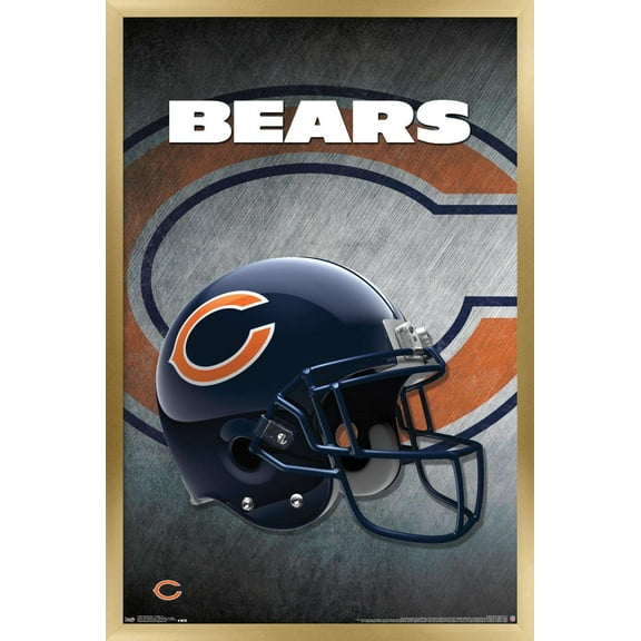 NFL Chicago Bears - Helmet 16 Wall Poster, 14.725" x 22.375", Framed
