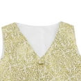 thumbnail image 5 of Alvivi Kids Boys Tuxedo Suit Vest Business Formal Dress Waistcoat Wedding Party Gentleman Waistcoat Gold 3-4, 5 of 7