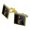 Gold, variant on Grim Reaper Dead Death Fantasy Square Cufflink Set - Silver or Gold