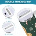 thumbnail image 3 of Yayeee 30oz Stainless Steel Tumbler with Straw and Handle Double-Wall Insulated Travel Water Bottle, Brown Christmas Gingerbread, 3 of 8