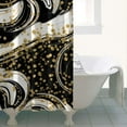 thumbnail image 4 of Black Marble Gold Dot Pattern Shower Curtain 36"x72" ,Bathroom Decorative Shower Curtains Set with 12 Hooks,Modern Waterproof Washable Shower Curtain, 4 of 6