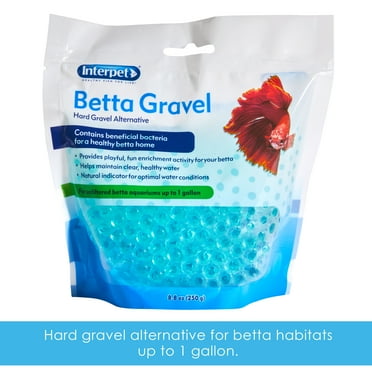 Interpet Betta Fish Aquarium Gravel, Teal One Pouch
