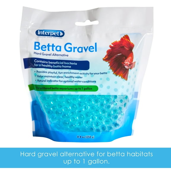 Interpet Betta Fish Aquarium Gravel, Teal One Pouch