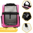 thumbnail image 5 of KOPEKS Pet Dog Travel Carrier Backpack Deluxe with Wheels Approved by Most Airlines - Heather Pink, 5 of 9