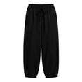 thumbnail image 6 of Taqqpue Women Oversize Pants Drawstring High Elastic Waistbant Boho Palazzo Pants Loose Fit Lounge Pants Solid Color Straight Wide Leg Pants with Pockets for Women, 6 of 9