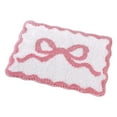 thumbnail image 1 of Alfombra de baño suave para bañera, antideslizante, absorbente de agua, lavable, irregular rosa, 1 of 9