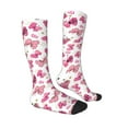 thumbnail image 3 of Fotbe Girl Butterfly print Women's Men's Novelty Crew Socks Cotton Socks Knee High Socks for Walking,Running,Nurses,Pregnancy, 3 of 9