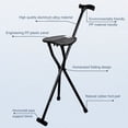 thumbnail image 7 of Queroig 300 Lbs Crutch Stool with Seat Lightweight Folding Walking Stick Chair Portable Cane for Senior Elderly Camping Hiking, 7 of 7