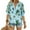 Light Blue, variant on Women's Printed Shirt V Neck Tops Multiple Patterns Available Casual Resort Wear Blouse in 4 Designs Summer Holiday Beach Fashion Plus Size Available