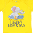 thumbnail image 4 of Inktastic I Love My Mom and Dad Cute Elephants in Night Sky Boys or Girls Baby Bodysuit, 4 of 5