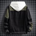 thumbnail image 5 of men's patchwork denim jacket men's loose denim jacket with multiple pockets Youth denim jacket with tooling patchwork bag 2022, 5 of 5