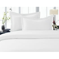 Holiday Gift WRINKLE FREE 3-Piece Duvet Cover Set, King/Cali King, White