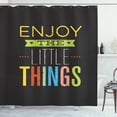 thumbnail image 1 of Ambesonne Saying Shower Curtain, Modern Calligraphy Letter, 69"Wx75"L, Multicolor, 1 of 3
