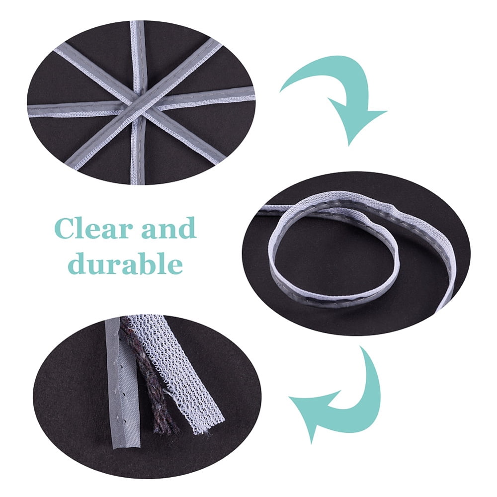 Reflective Fabric Tape Strip For Costumes Bag Sewing Edge Strip Sewing Accessory Gray 9x2mm 100m/bundle