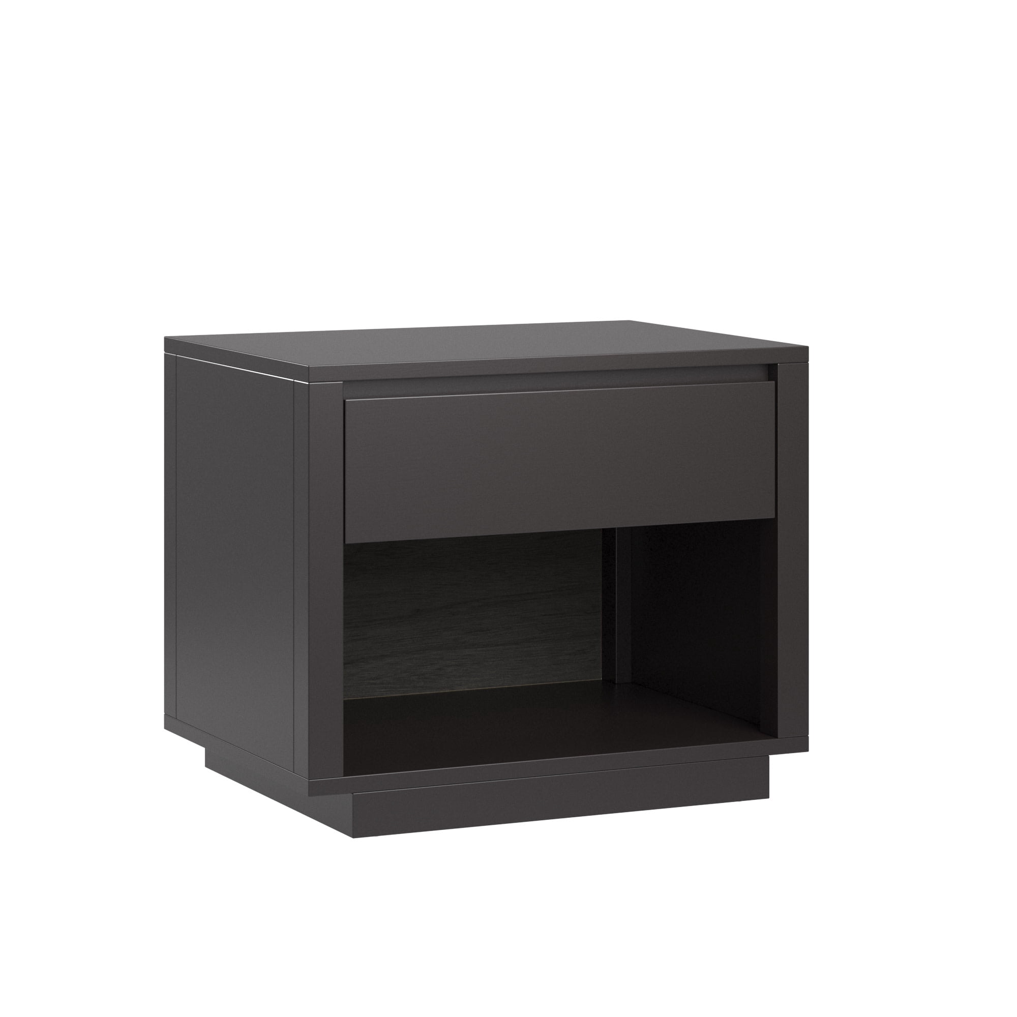 Weston Home Potrero Danish-Inspired Modern 1-Drawer Nightstand, Black Finish