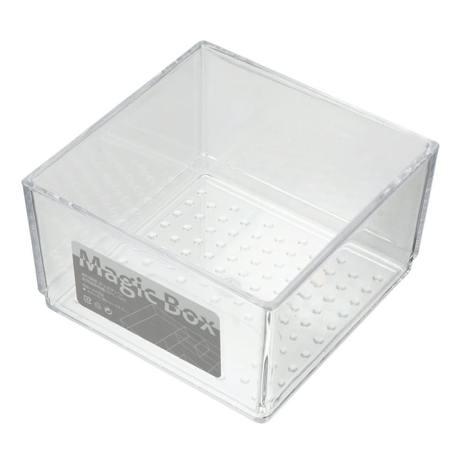 Caja de almacenamiento de plástico con cajones, compartimentos y organizador de cosméticos.